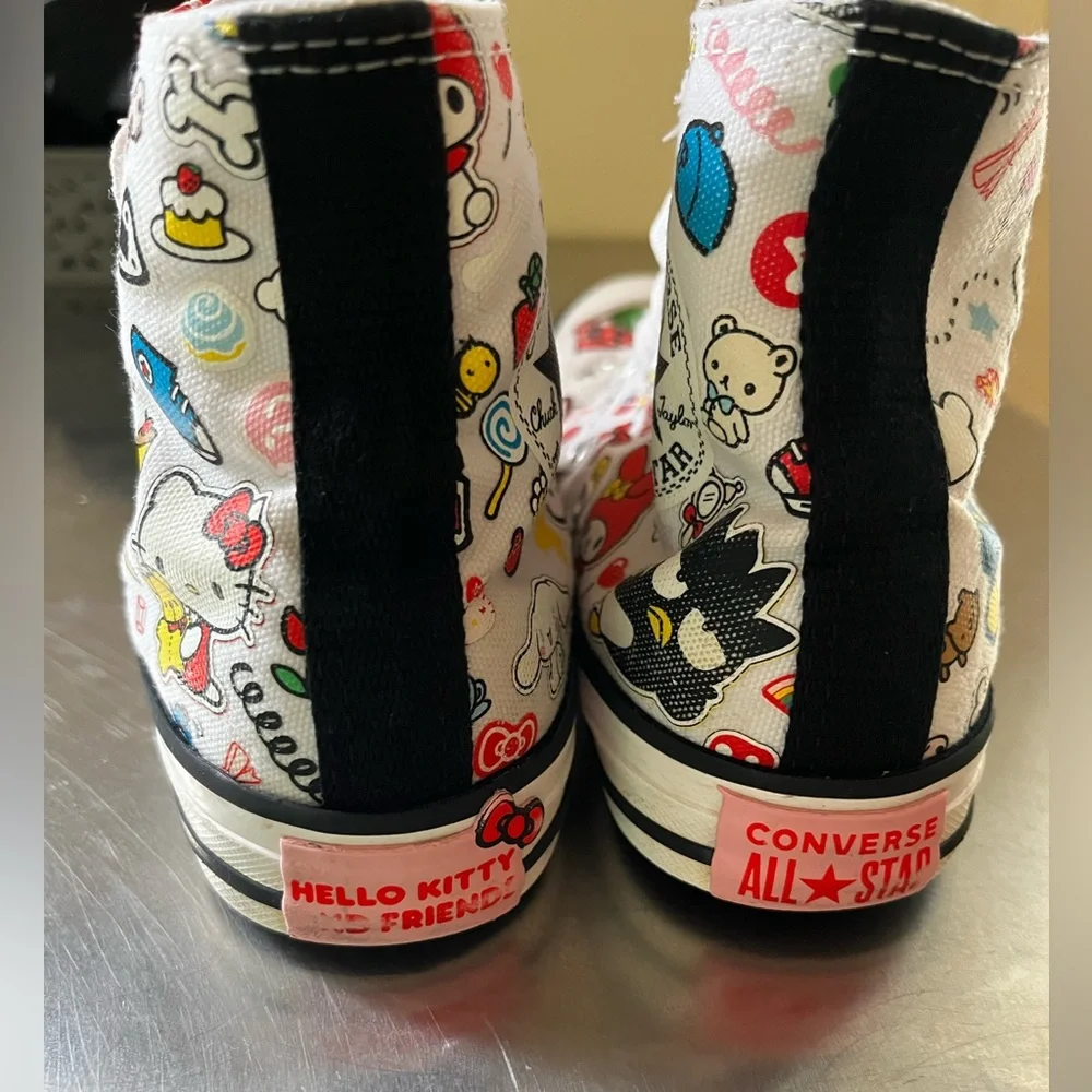 Hello kitty Girls 2.5 high top converse sneakers